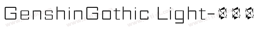GenshinGothic Light字体转换